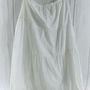 Vintage Bill Blass White Ruffle Skirt Size 12  Long Maxi Y2K Tiered (READ)